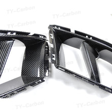 Lade das Bild in den Galerie-Viewer, BMW M3 G80 G81 und M4 G82 G83 Carbon Frontstoßstangen Seiten Luftauslass Abdeckung, Spoiler Optik, Baujahr 2021–2024, Carbon Fiber Look, Bodykit Tuning