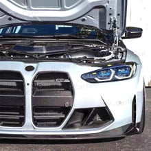 Lade das Bild in den Galerie-Viewer, BMW M3 G80 G81 und M4 G82 G83 Carbon Frontstoßstangen Seiten Luftauslass Abdeckung, Spoiler Optik, Baujahr 2021–2024, Carbon Fiber Look, Bodykit Tuning