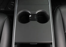 Lade das Bild in den Galerie-Viewer, Zubehör Set für Tesla Model 3/Y – Schwarze Abdeckung Mittelkonsole – 3-teiliges ABS Panel