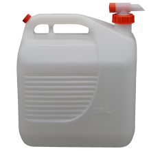 Lade das Bild in den Galerie-Viewer, FLG Wasserkanister mit Ablasshahn und Schraubdeckel, Trinkwasserkanister, Behälter mit Tragegriff Lebensmittelecht 20 Liter