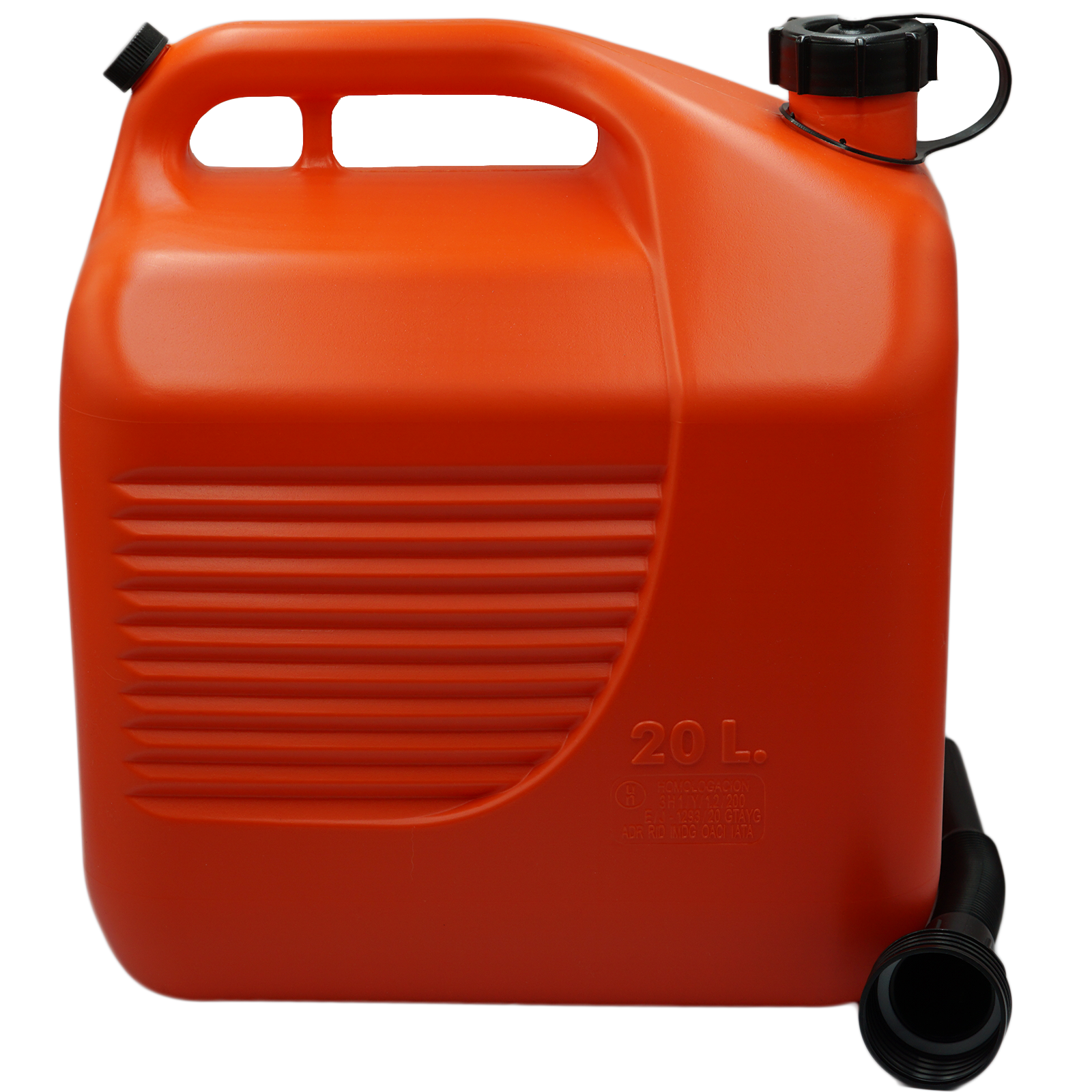 FLG  20 Liter Benzinkanister mit Ausgießer, orange/rot Kraftstoffkani –  FinishLineGermany