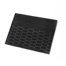 Lade das Bild in den Galerie-Viewer, Alcantara Cardholder Wallet Leder Karten Etui Schwarz Wildleder Style Vliesstoff