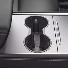 Lade das Bild in den Galerie-Viewer, FLG Tesla Model 3 Model Y Getränkehalter Einsatz Schwarz/Grau