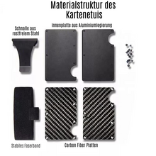 Lade das Bild in den Galerie-Viewer, Carbon Fiber Wallet Cardholder mit Moneyclip