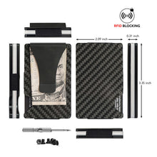 Lade das Bild in den Galerie-Viewer, Carbon Fiber Wallet Cardholder mit Moneyclip