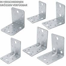 Lade das Bild in den Galerie-Viewer, Winkelverbinder für Holzbau mit &amp; ohne Steg Sicke Rippe feuerverzinkt Zulassung
