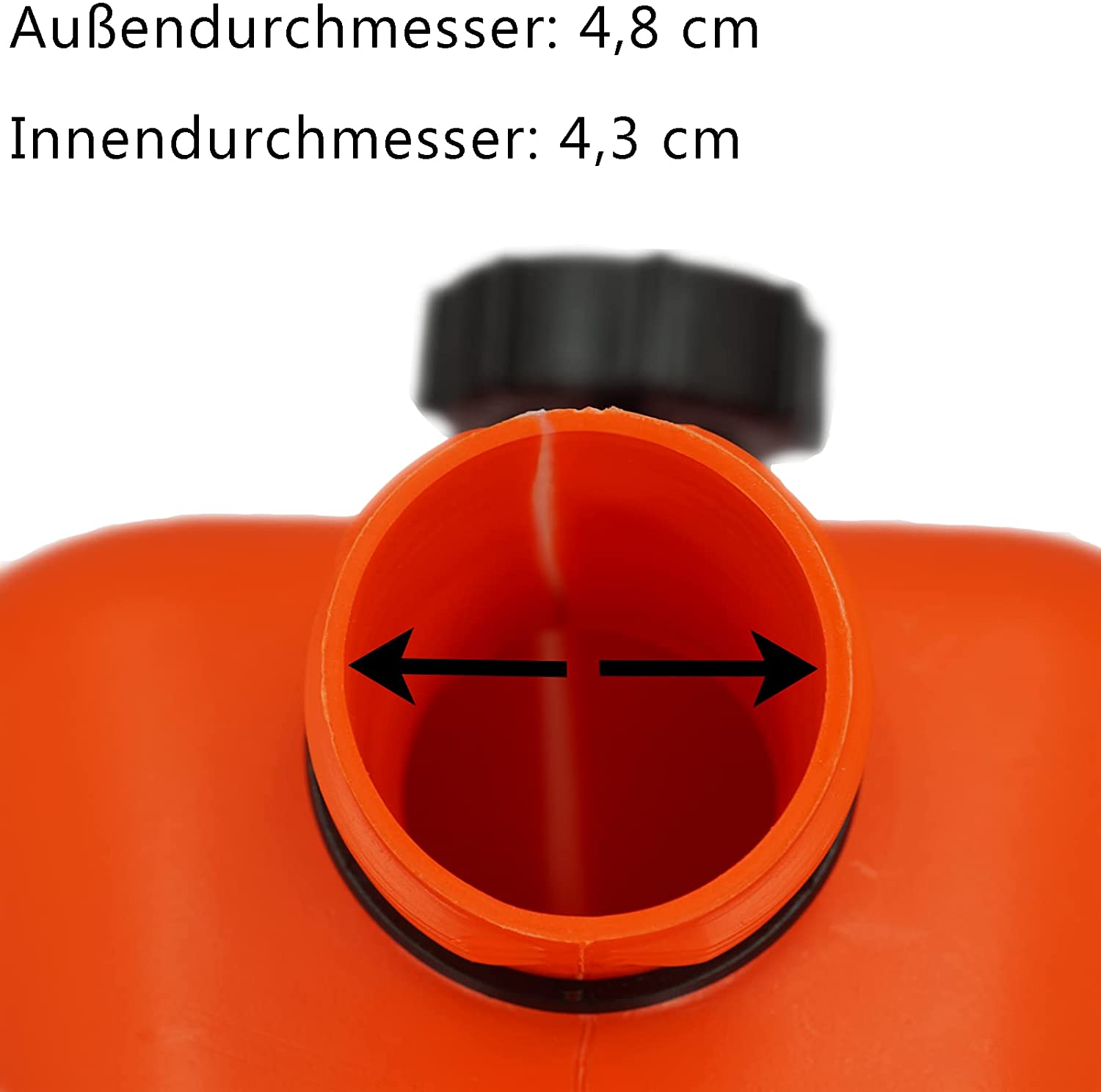 FLG  20 Liter Benzinkanister mit Ausgießer, orange/rot